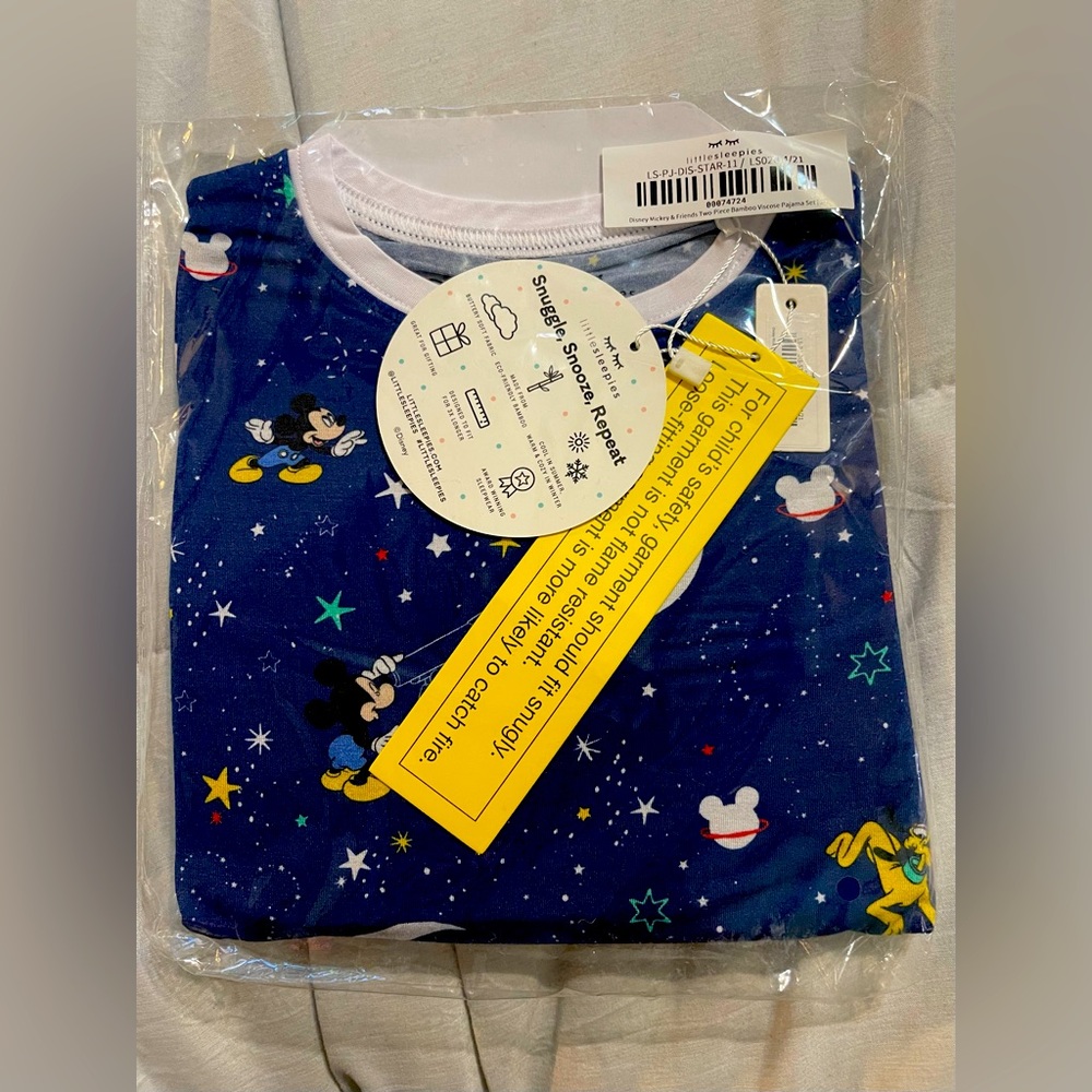 Little Sleepies Disney Mickey & Friends Two Piece Bamboo Viscose Pajama Set 2T